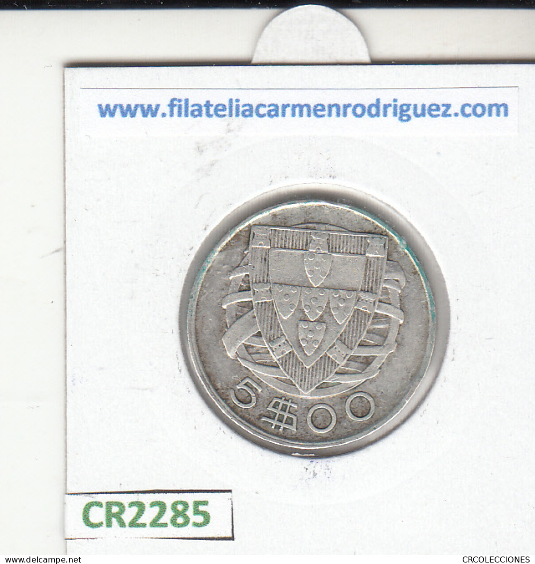 CR2285 MONEDA PORTUGAL 5 ESCUDOS 19634 PLATA MBC  - Other - Europe