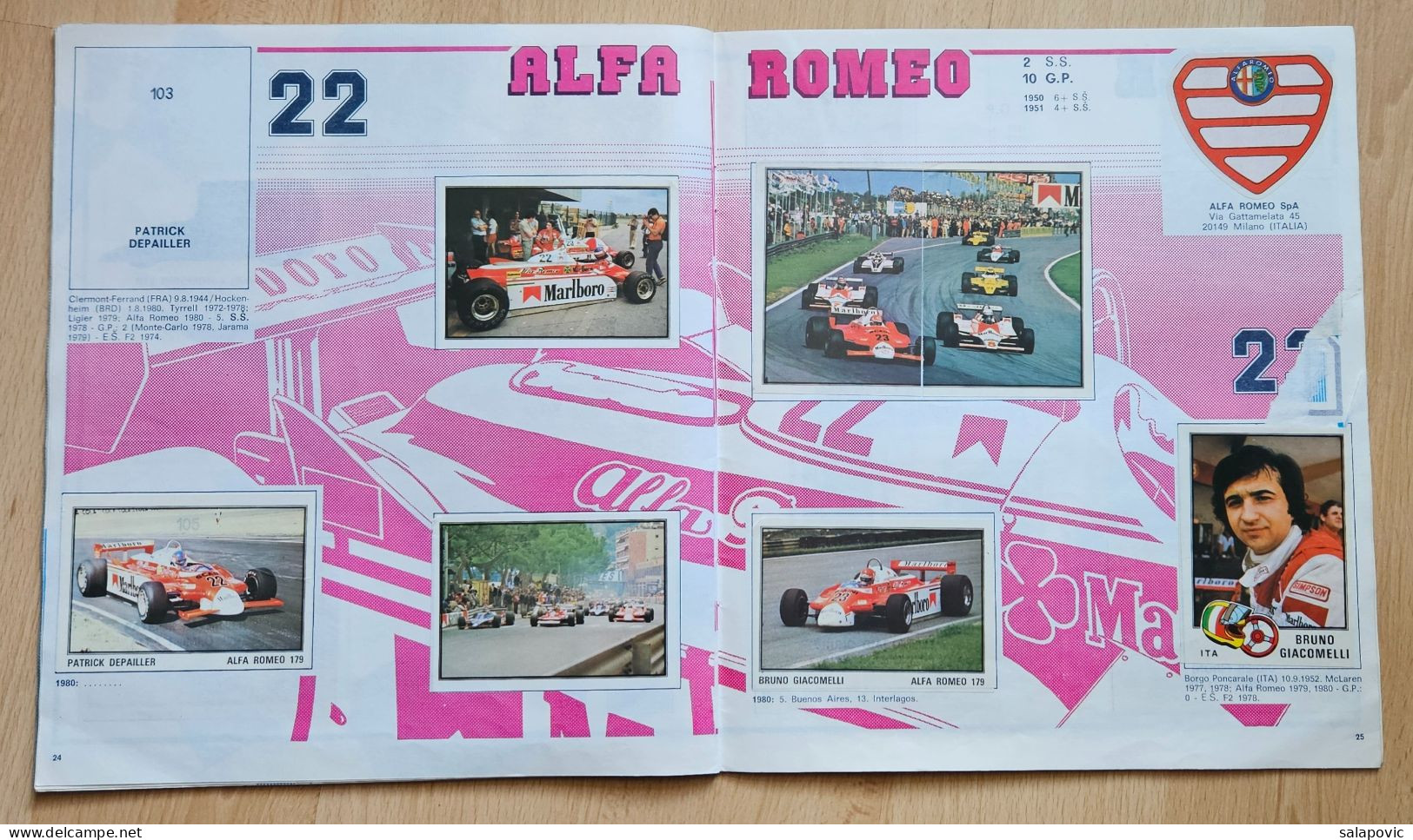 F1 grand prix Panini album sa sličicama 116/144 Album Stickers Yugoslavia