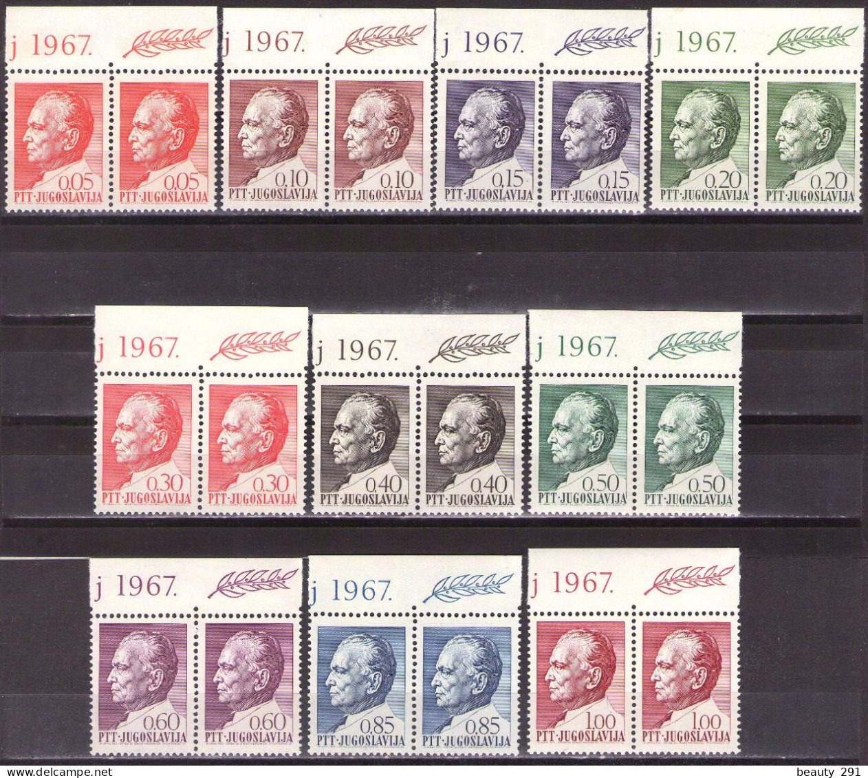 Yugoslavia 1967 - Tito 75th Birthday - Mi 1206-1215 - MNH**VF - Neufs