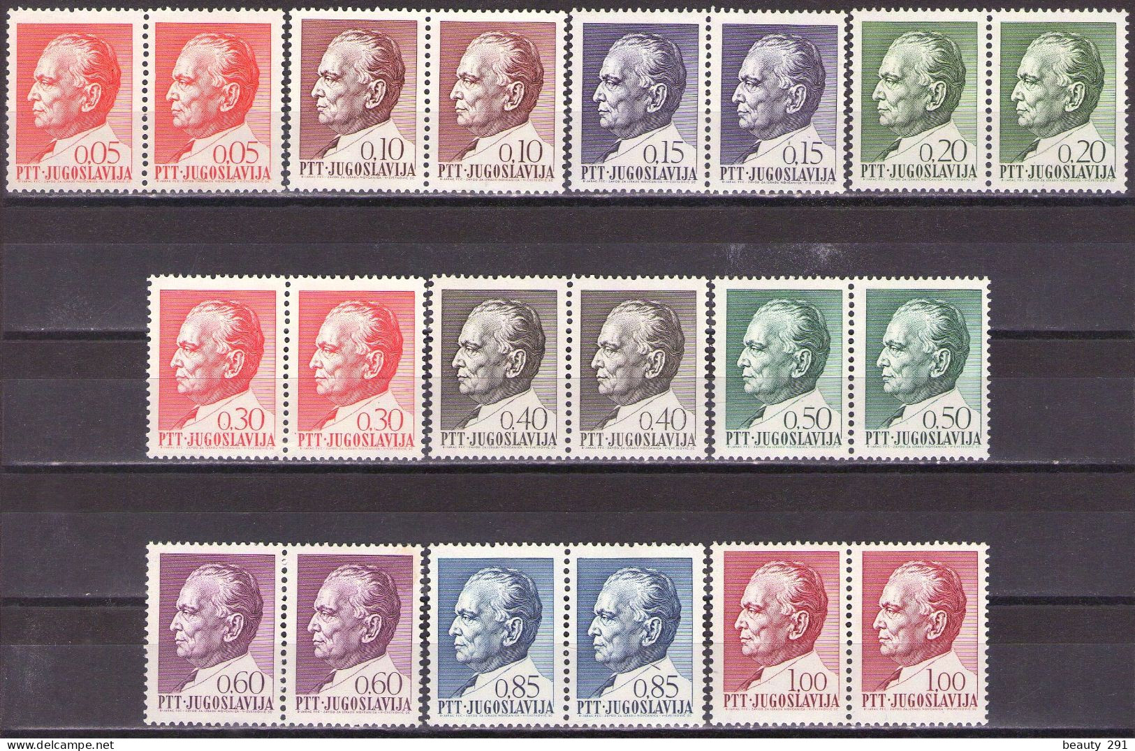 Yugoslavia 1967 - Tito 75th Birthday - Mi 1206-1215 - MNH**VF - Unused Stamps