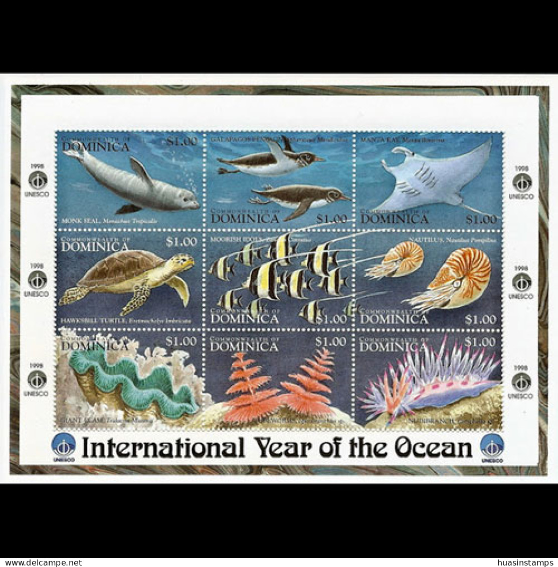 DOMINICA 1998 - Scott# 2085 Sheet-Ocean Year MNH - Dominica (1978-...)