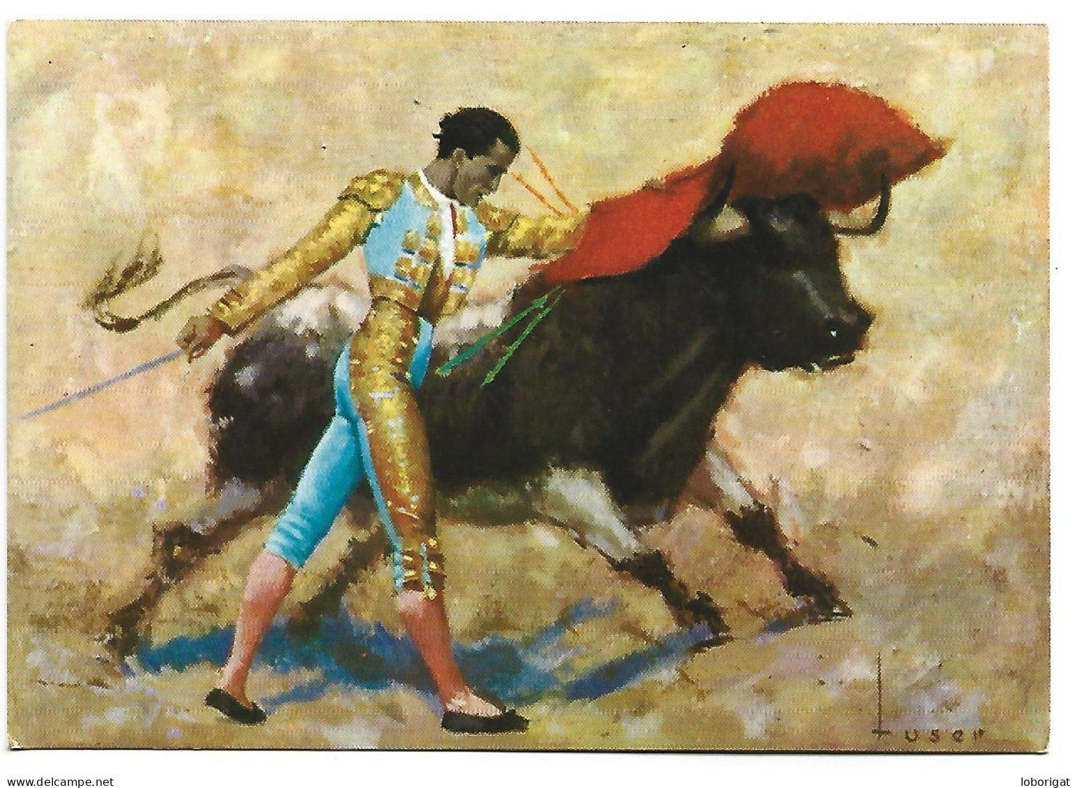 PASE DE PECHO / THE CHEST-PASS / LE PASSE DE POITRINE.- EL ARTE DE " EL VITI " - Corrida