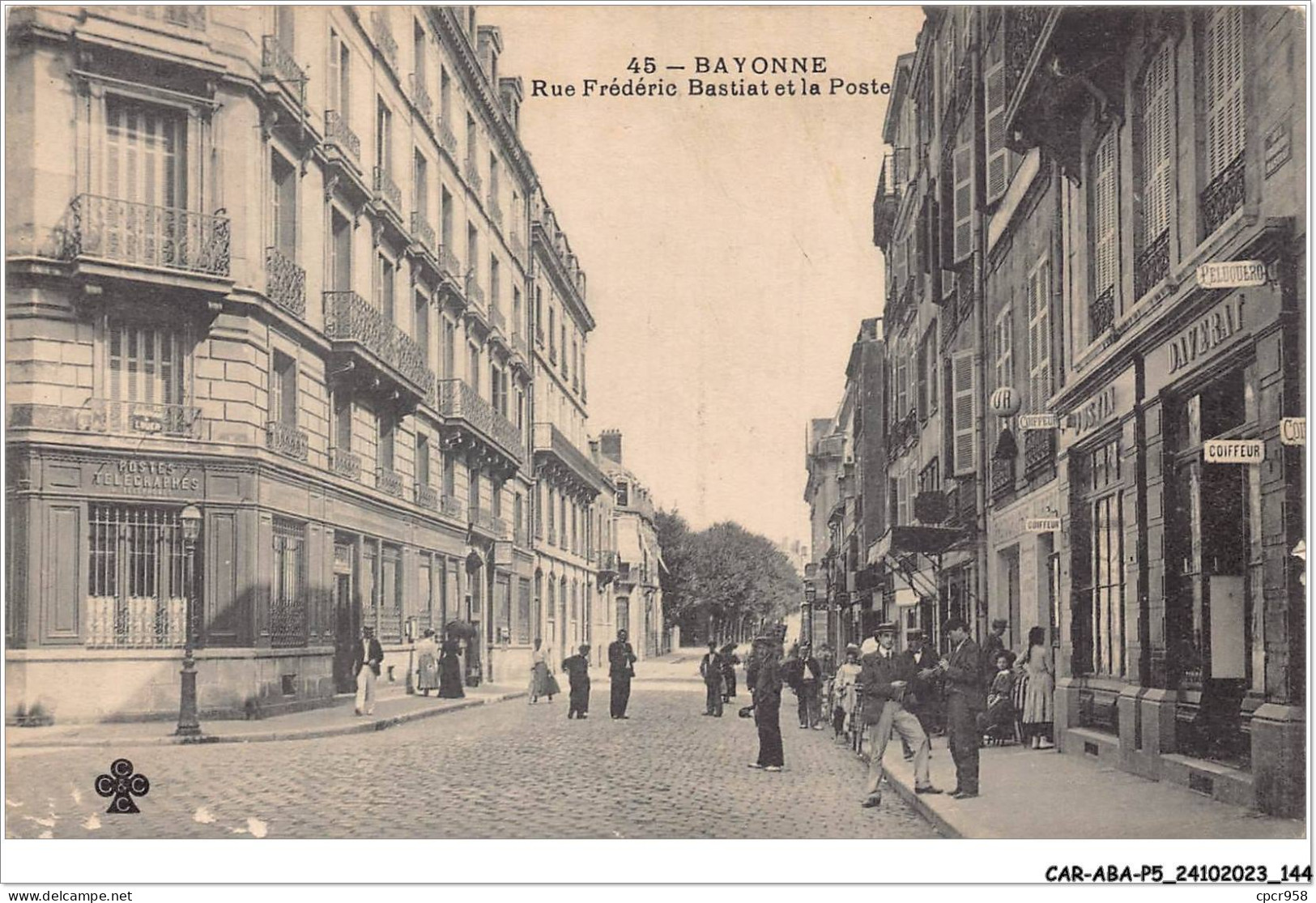 CAR-ABAP5-64-0477 - BAYONNE - Rue Frédéric Bastiat Et La Poste - Bayonne