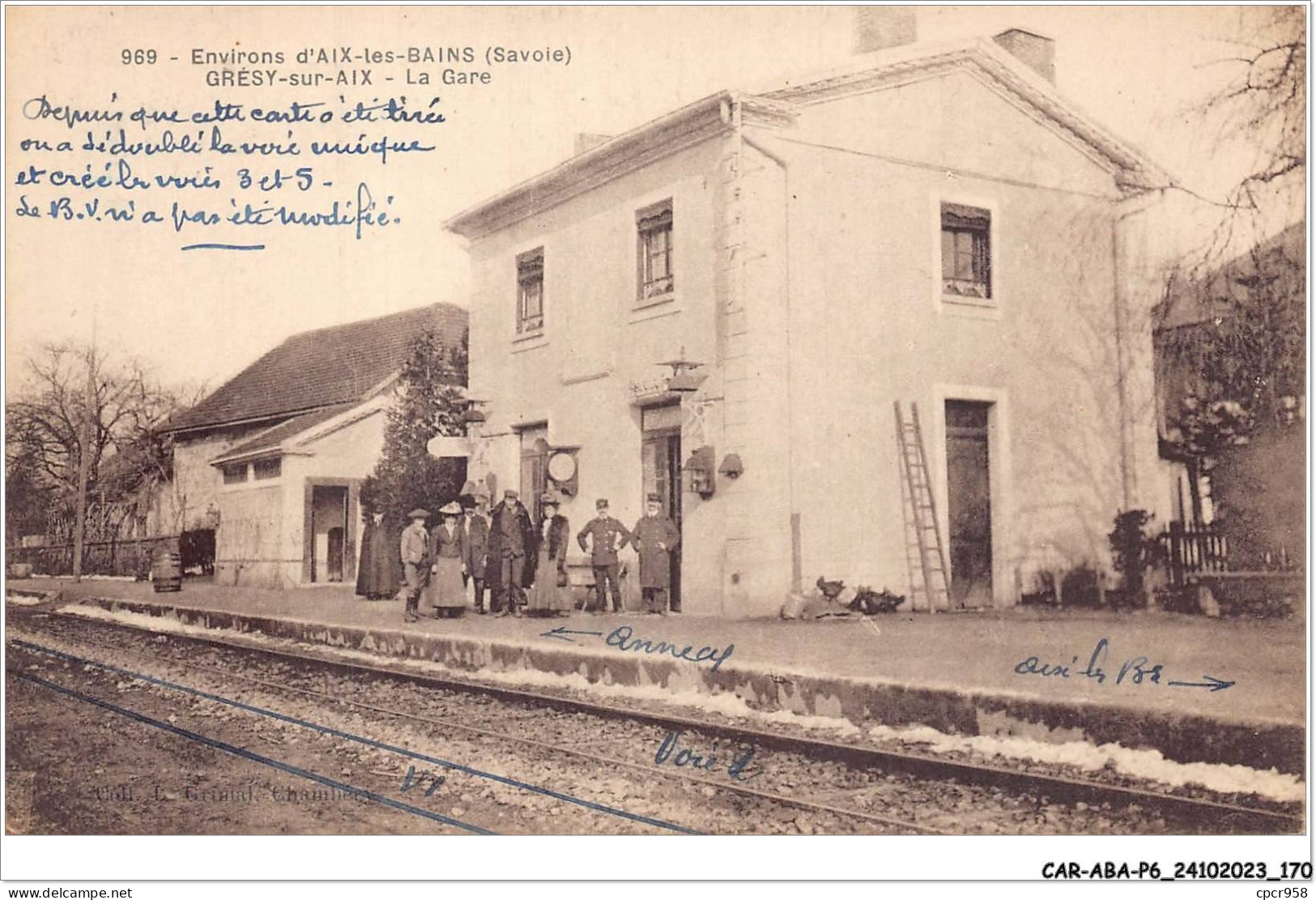 CAR-ABAP6-73-0583 - Environs D'AIX-LES-BAINS - GRESY-sur-AIX - La Gare - Aix Les Bains