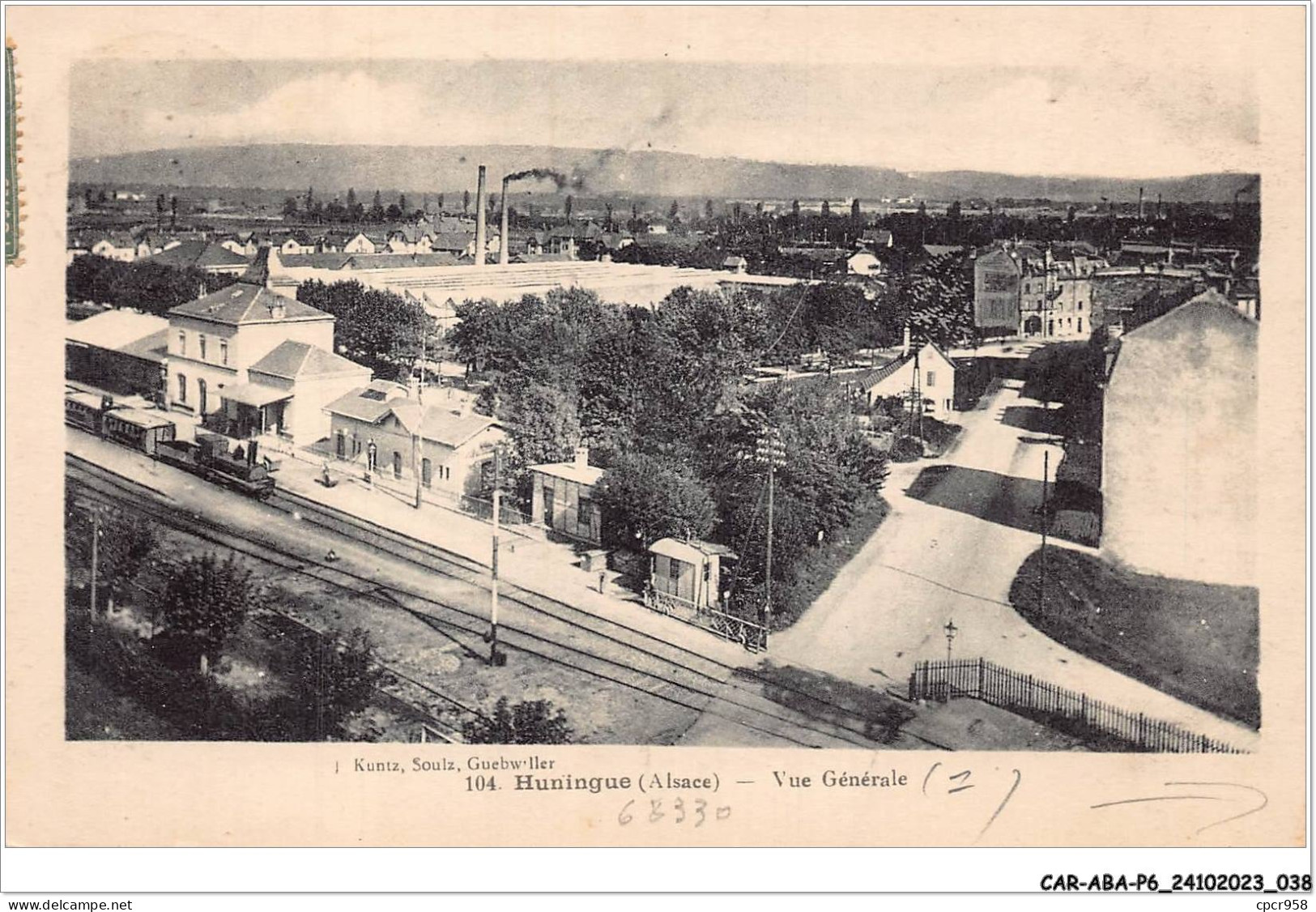 CAR-ABAP6-68-0517 - HUNINGUE - Alsace - Vue Générale - Huningue