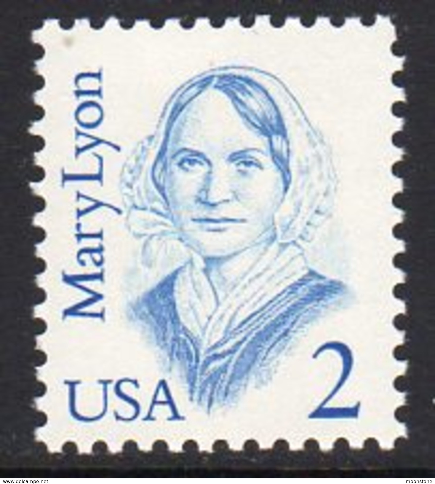 USA 1985-94 Great Americans Definitives, 2c Mary Lyon, MNH (SG 2109) - Unused Stamps