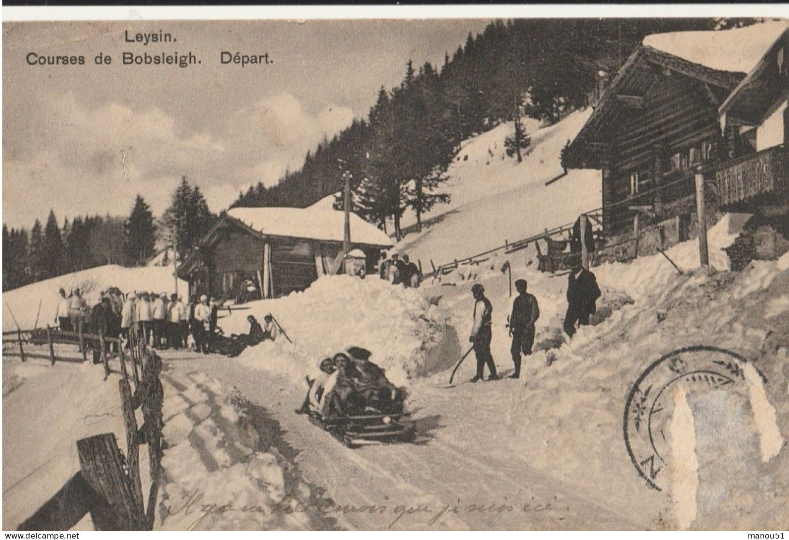 Suisse - LEYSIN : Course De Bobsleigh - Départ - Leysin