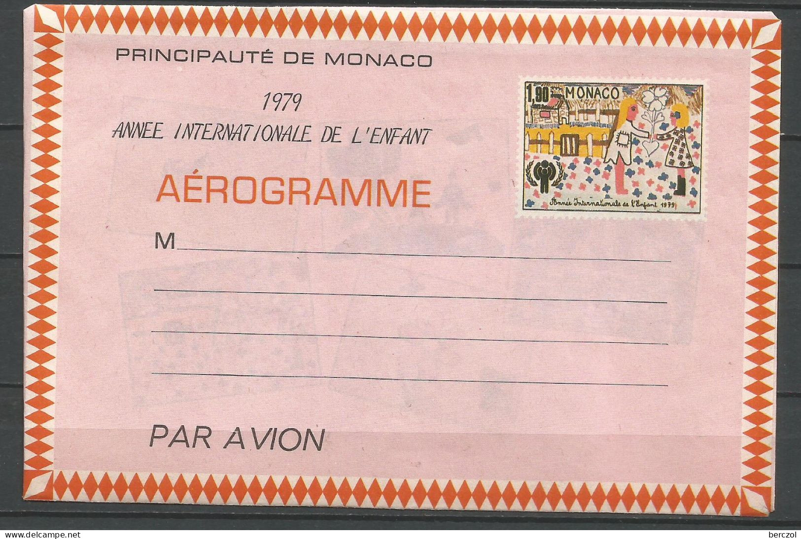 MONACO ANNEE 1979 ENTIER AEROGRAMME N°503 NEUF** MNH TB - Entiers Postaux