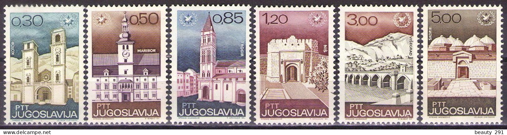 Yugoslavia 1967 - International Tourism Year - Mi 1222-1227 - MNH**VF - Neufs