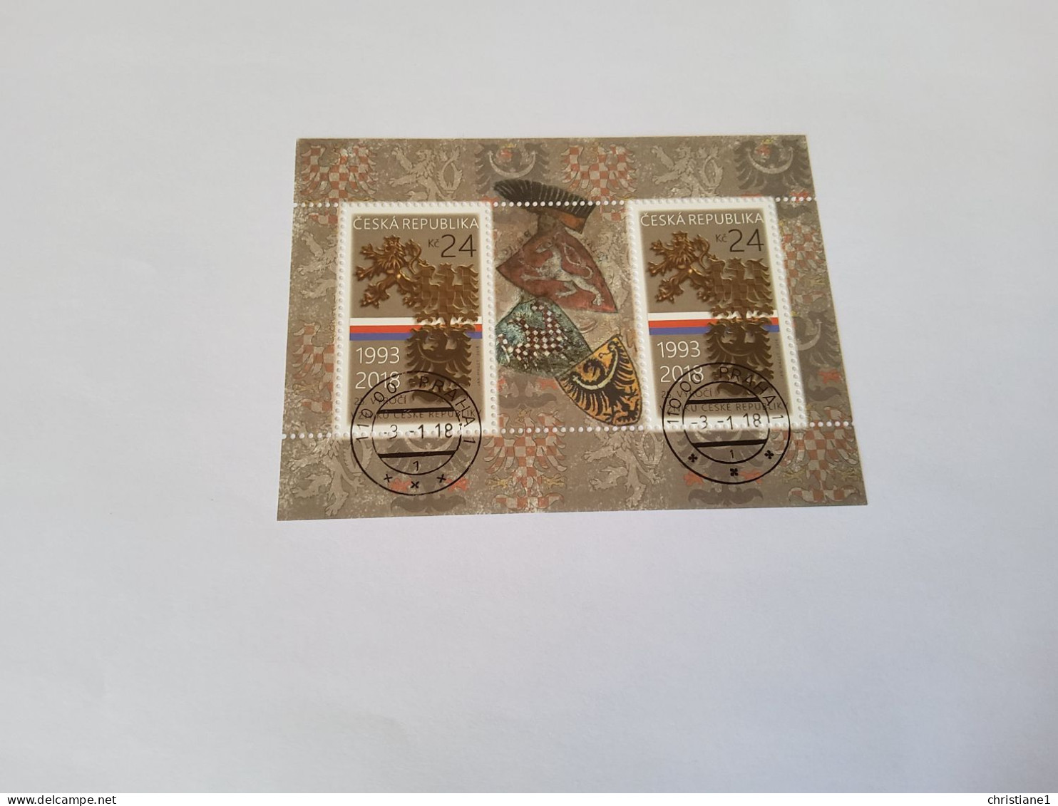 Tchèquie  2018  Feuillet Oblitéré   " 25 Ans De La République  Tchèque " - Used Stamps