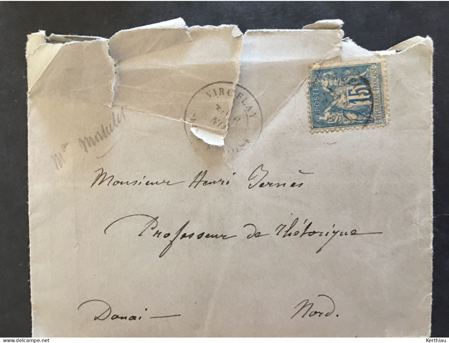 7 enveloppes et oblitérations des années 1880. Une signature notable (Mme Michelet). Destinataire connu