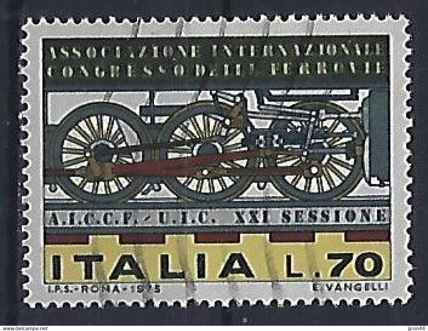 Italy 1975  Kongress Des Internationalen Eisenbahnverbandes  (o) Mi.1501 - 1971-80: Used