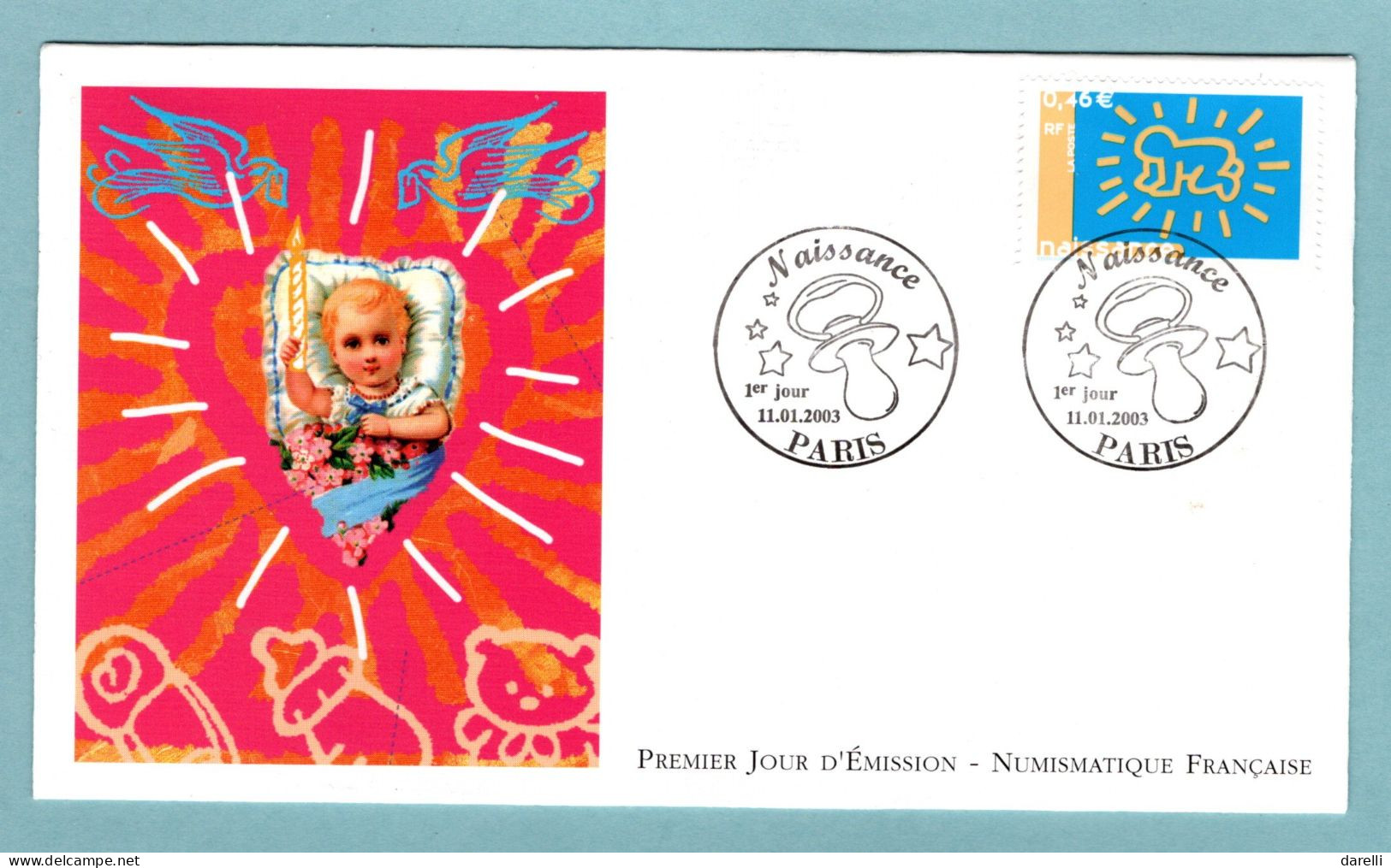 FDC France 2003 - Naissance - YT 3541 - Paris - 2000-2009