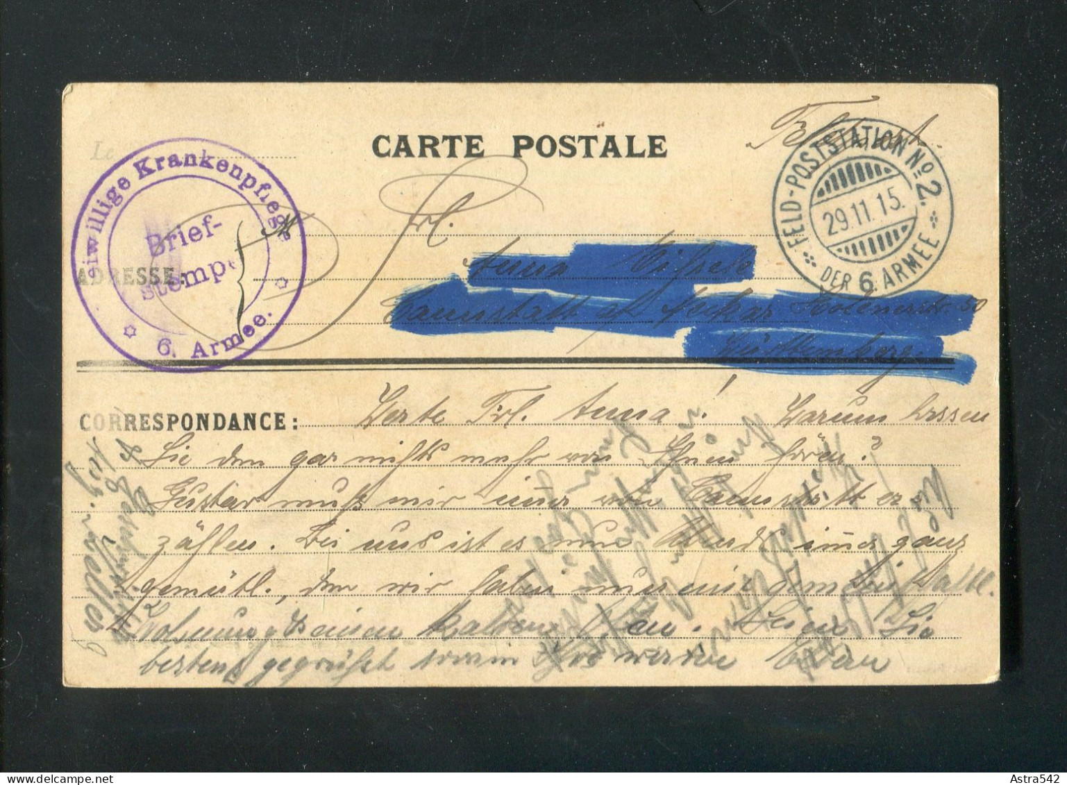 "FRANKREICH" 1915, Ansichtskarte "ST. AMAND-LES-EAUX, Establissement Thermal" (A2029) - Saint Amand Les Eaux