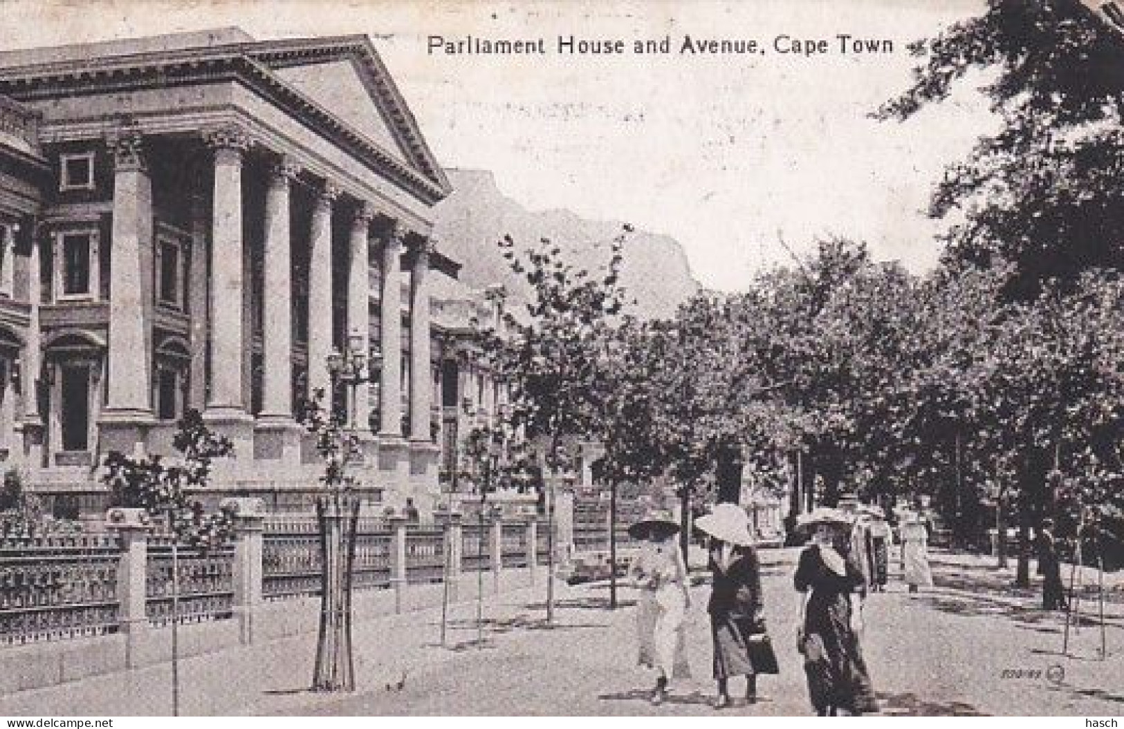 482313Cape Town, Parliament House And Avenue. 1919. (see Corners) - Afrique Du Sud