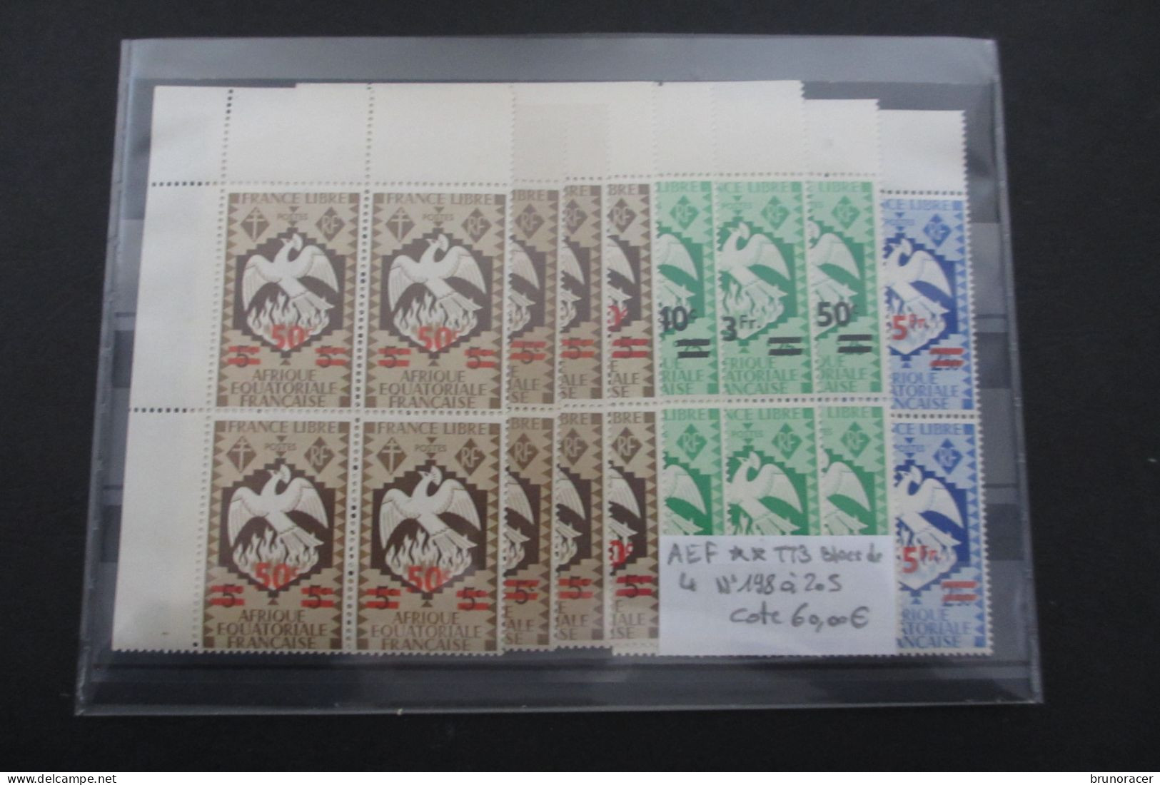 A.E.F. N°198 à 205 EN BLOCS DE 4 BDF NEUF** TTB COTE 60 EUROS  VOIR SCANS - Unused Stamps