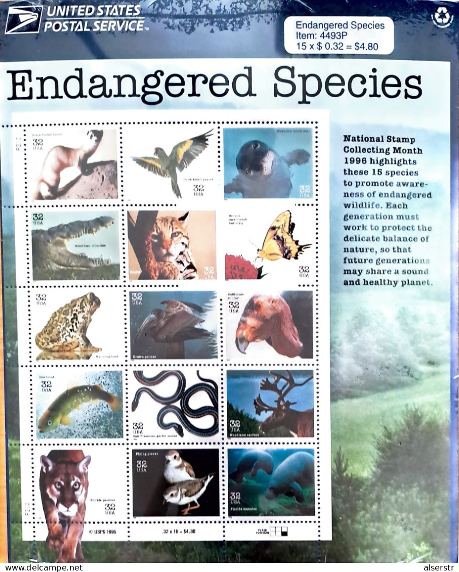 Endangered Species 1996 MNH - Unused Stamps