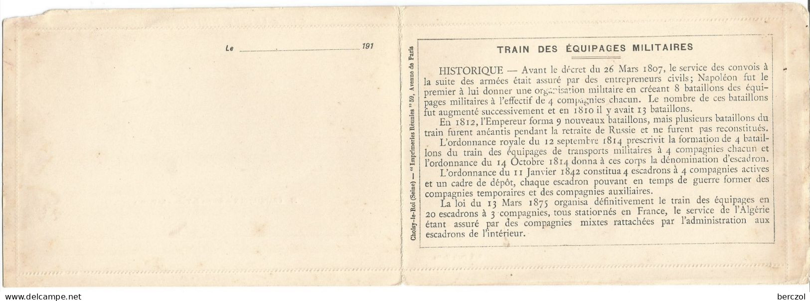 CARTE LETTRE MILITAIRE NEUVE NON VOYAGEE CHÂTEAUROUX  CASERNE DU TRAIN TB - Briefe U. Dokumente