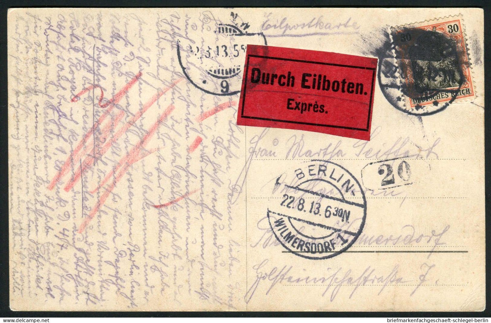 Berliner Postgeschichte, 1913, 89, Brief - Storia Postale