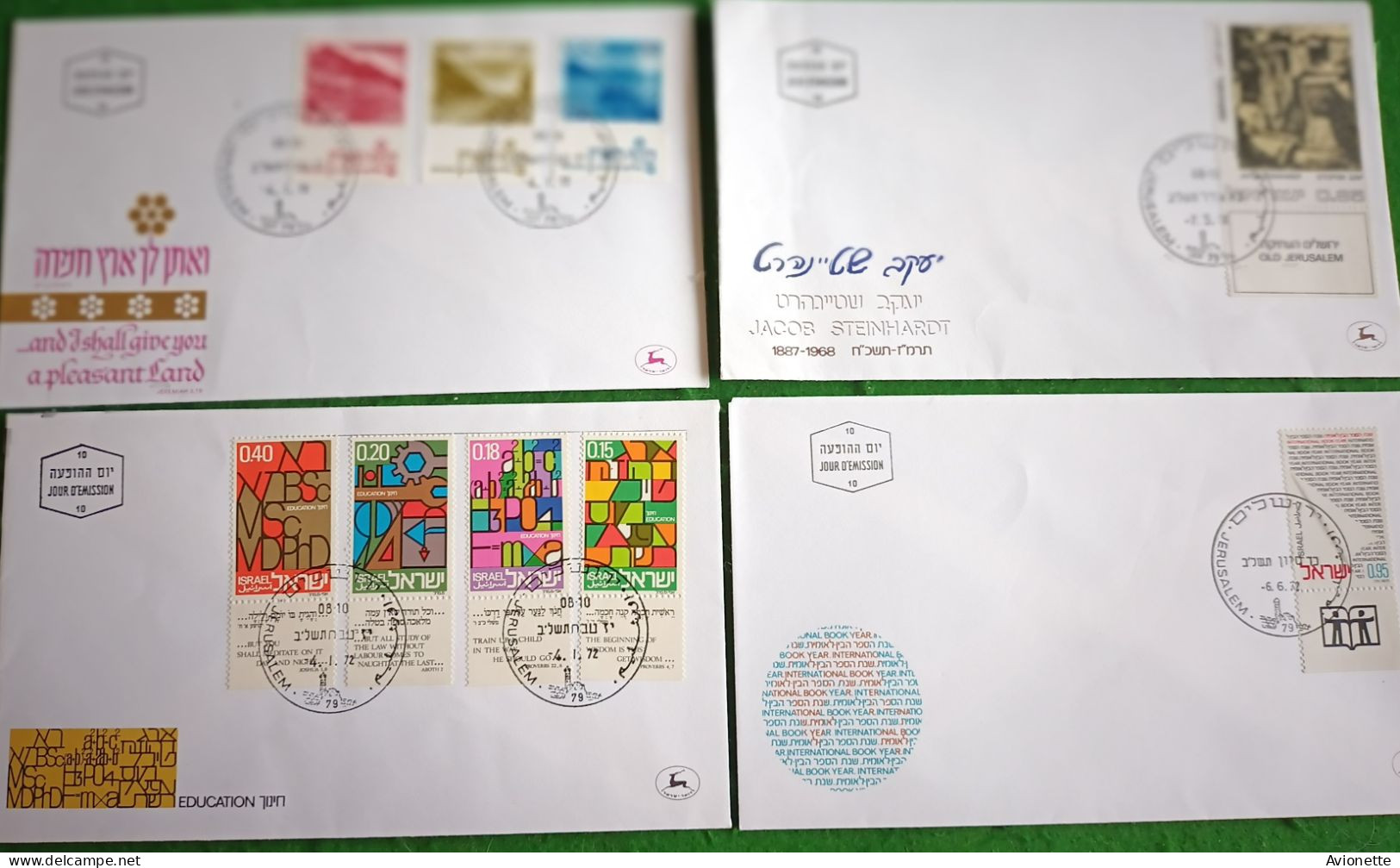 10 Enveloppes 1er Jour Israël / 1972 - Lettres & Documents