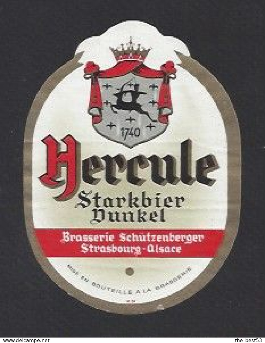 Etiquette De Bière   -  Hercule  -   Brasserie  Schutzenberger  à  Strasbourg  (67) - Beer