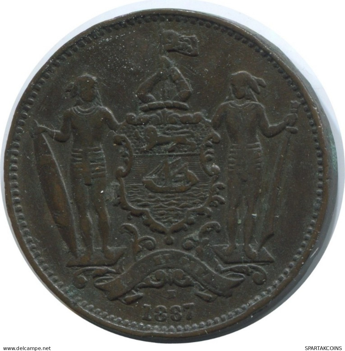 1 CENT 1887 British North Borneo Münze #AE779.16.D.A - Andere - Azië