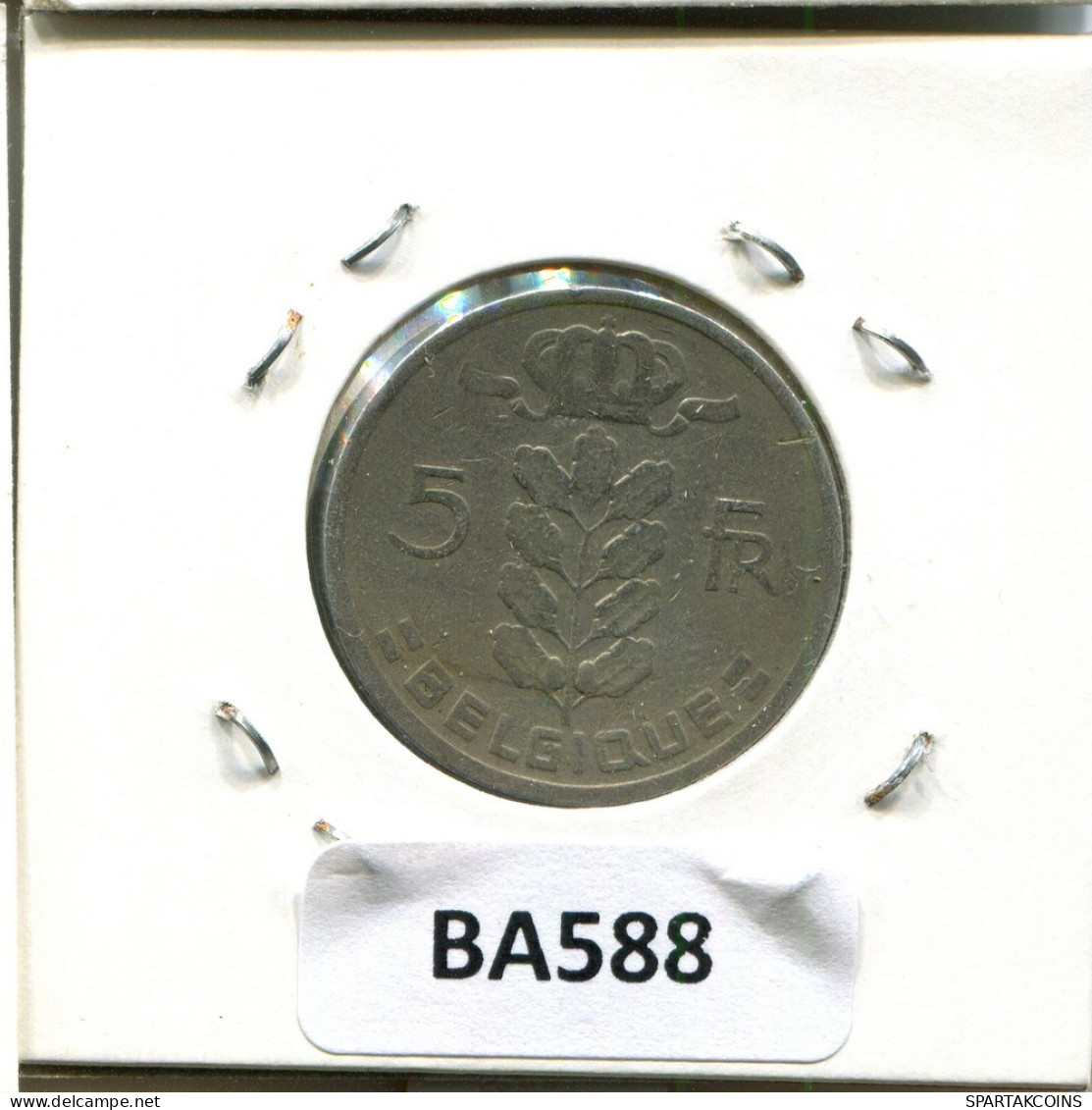 5 FRANCS 1963 FRENCH Text BELGIUM Coin #BA588.U.A - 5 Francs