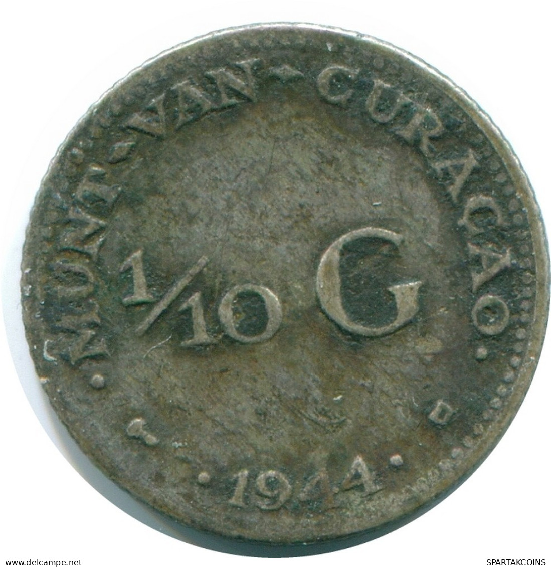 1/10 GULDEN 1944 CURACAO NEERLANDÉS NETHERLANDS PLATA #NL11791.3.E.A - Curaçao