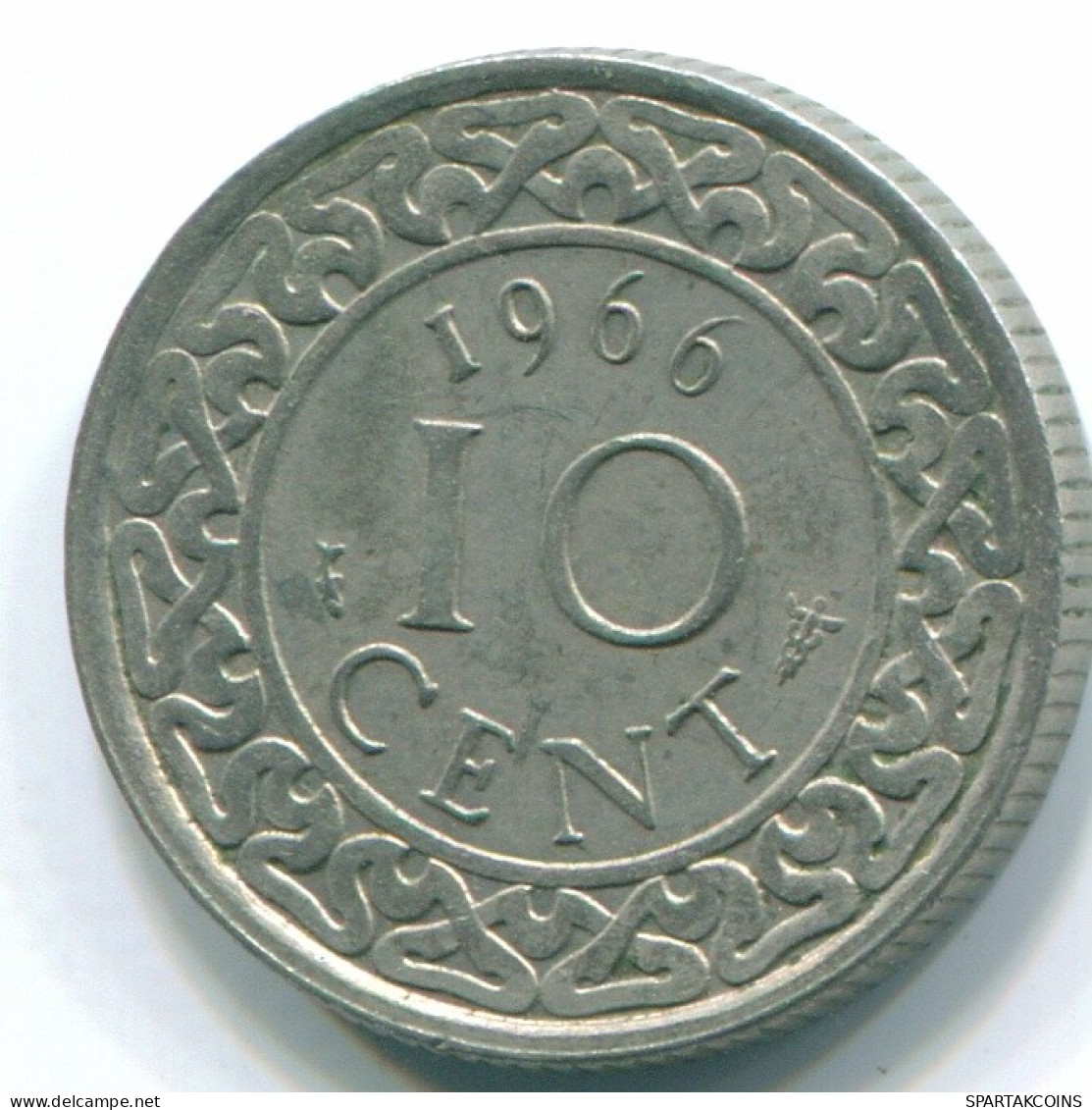 10 CENTS 1966 SURINAME Netherlands Nickel Colonial Coin #S13259.U.A - Surinam 1975 - ...