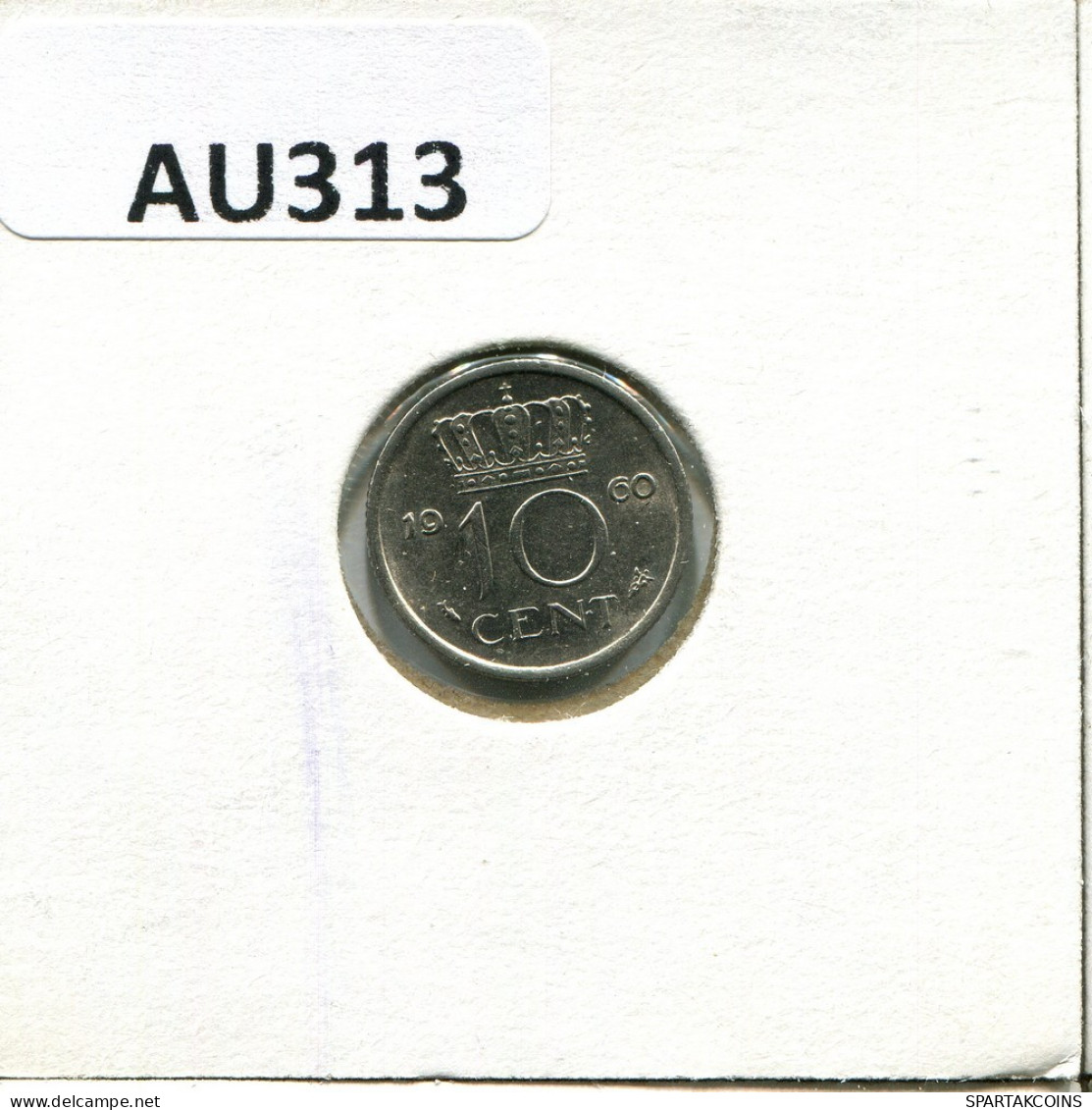 10 CENT 1960 NETHERLANDS Coin #AU313.U.A - 1948-1980 : Juliana