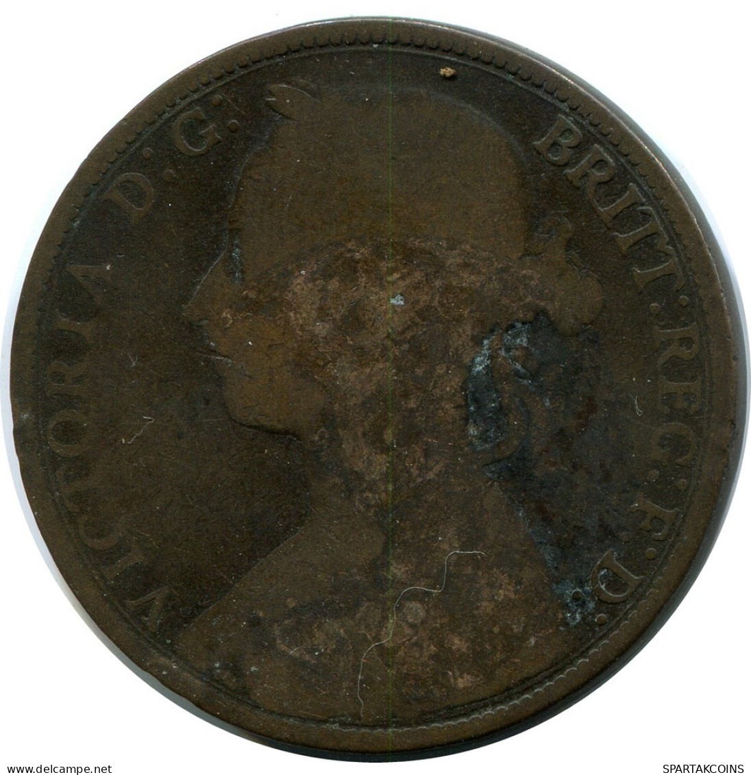 PENNY 1887 UK GROßBRITANNIEN GREAT BRITAIN Münze #AZ779.D.A - D. 1 Penny