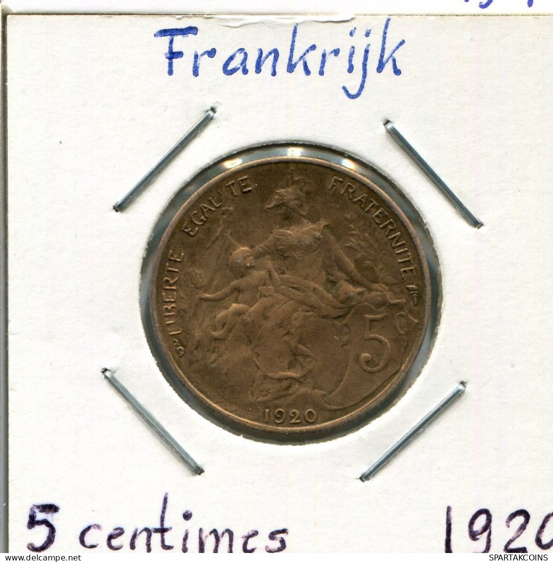 5 CENTIMES 1920 FRANCIA FRANCE Moneda #AM016.E.A - 5 Centimes