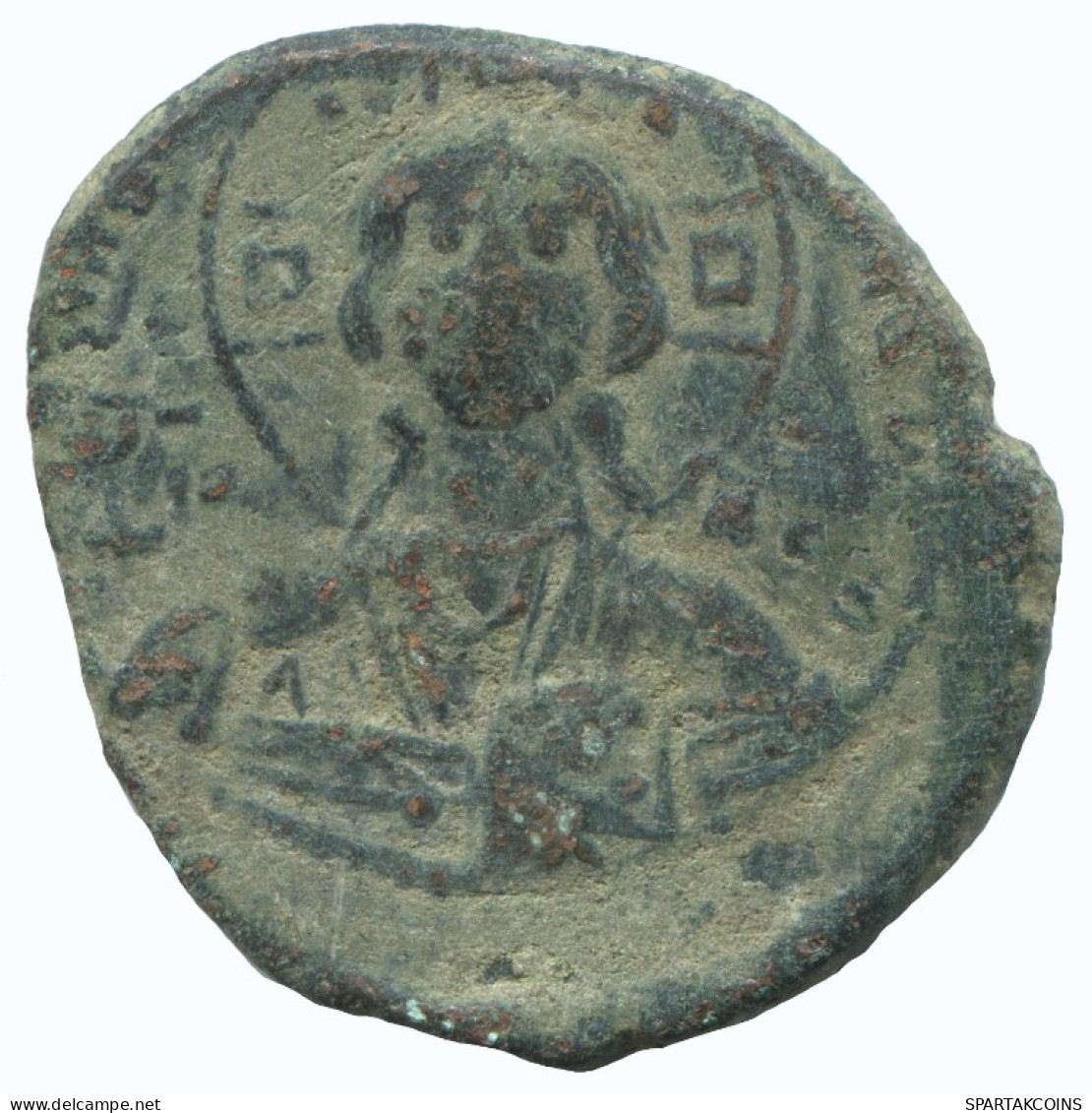 JESUS CHRIST ANONYMOUS CROSS Antiguo BYZANTINE Moneda 8.1g/31mm #AA637.21.E.A - Byzantinische Münzen