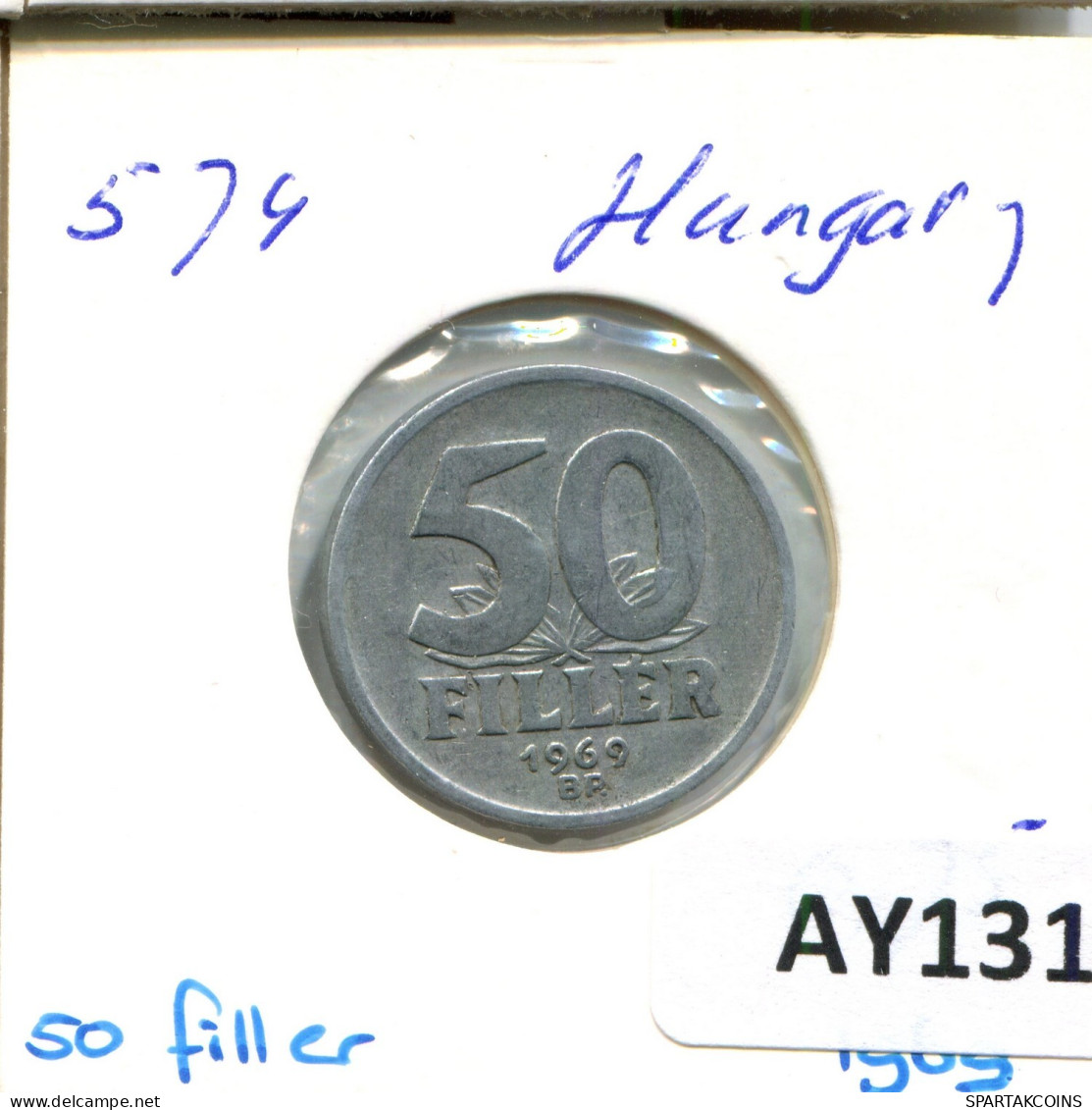 50 FILLER 1969 HUNGARY Coin #AY131.2.U.A - Hongarije