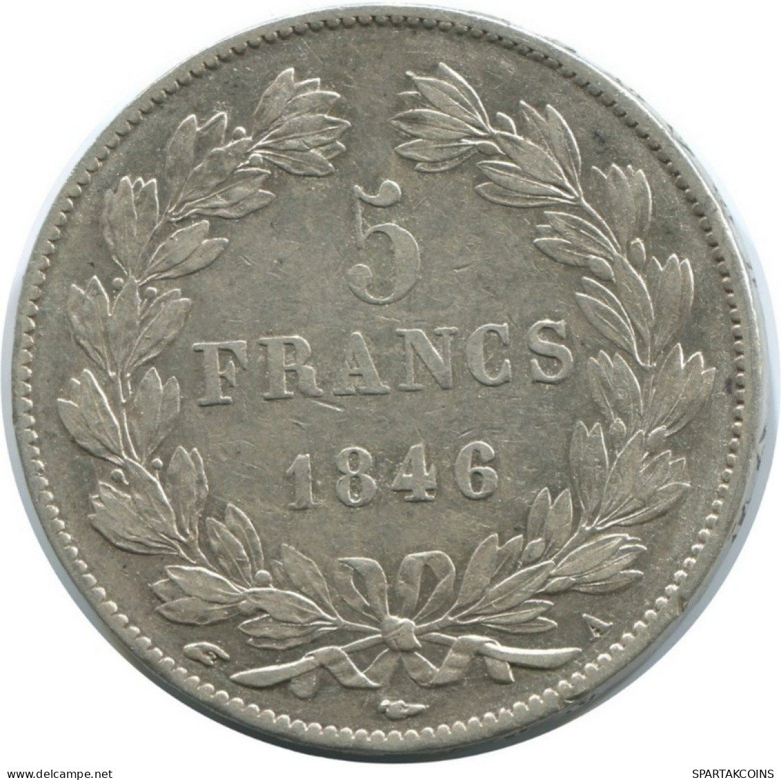 5 FRANC 1846 A FRANCE Pièce Louis Philippe I ARGENT #AE785.16.F.A - 5 Francs