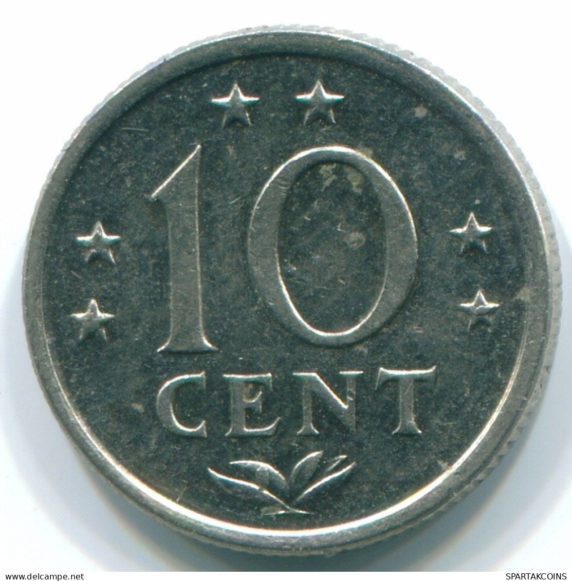 10 CENTS 1971 ANTILLES NÉERLANDAISES Nickel Colonial Pièce #S13386.F.A - Niederländische Antillen