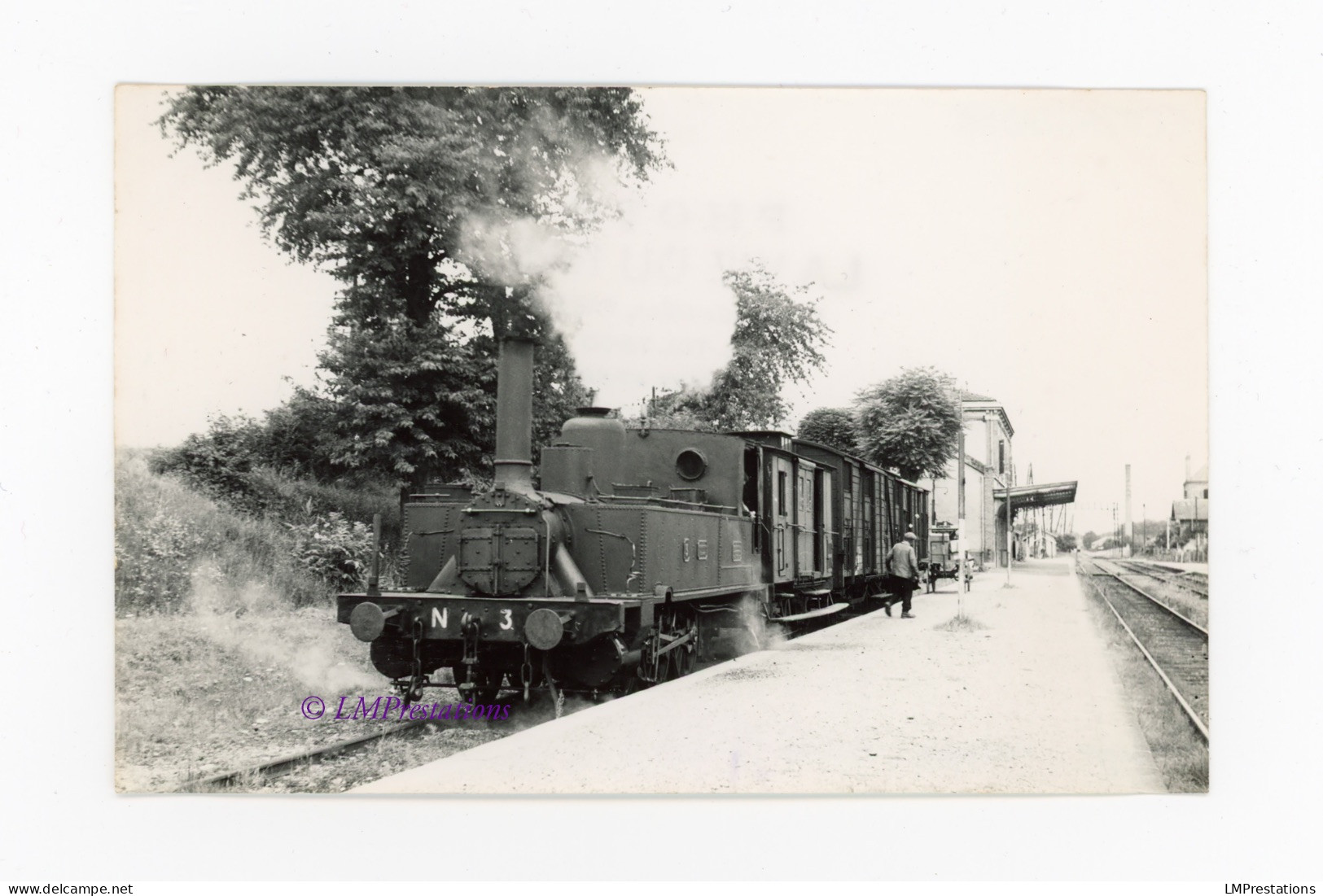 Photo Locomotive CFL Limagne 3 Gare Vertaizon Puy De Dôme 63 Auvergne France Train Chemin Fer Motrice Vapeur Billom VNS - Eisenbahnen