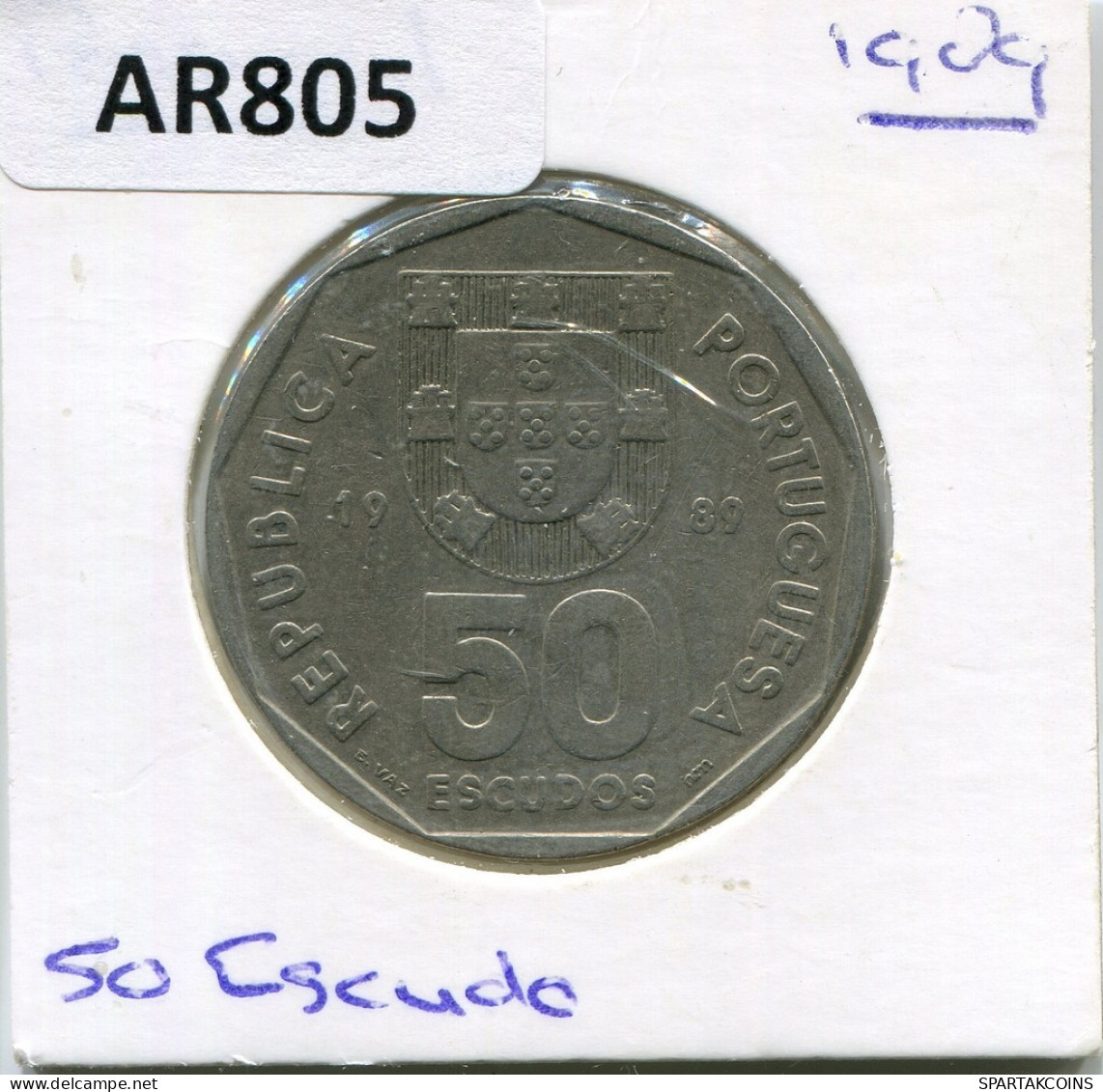 50 ESCUDOS 1989 PORTUGAL Coin #AR805.U.A - Portugal