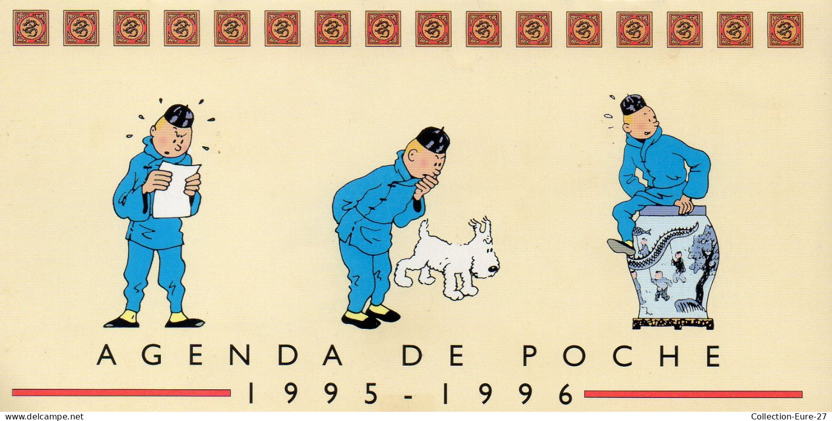 (12/05/24) THEME BANDES DESSINEES-AGENDA DE POCHE 1995-96 - TINTIN ET MILOU - Comics