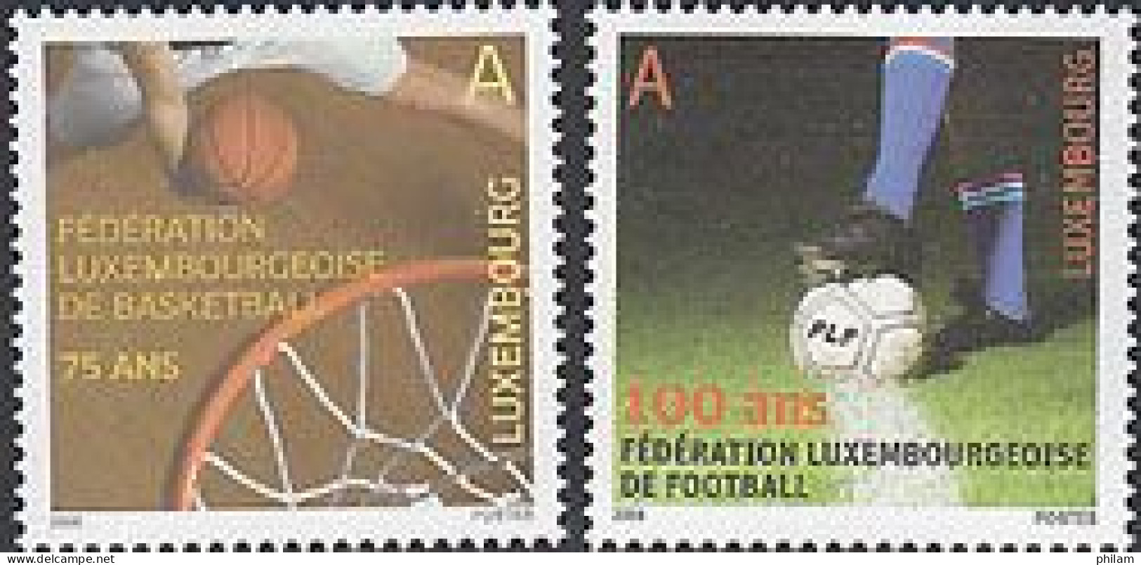 LUXEMBOURG 2008 - Sports: Football Et Basket-ball - 2 V. - Ongebruikt