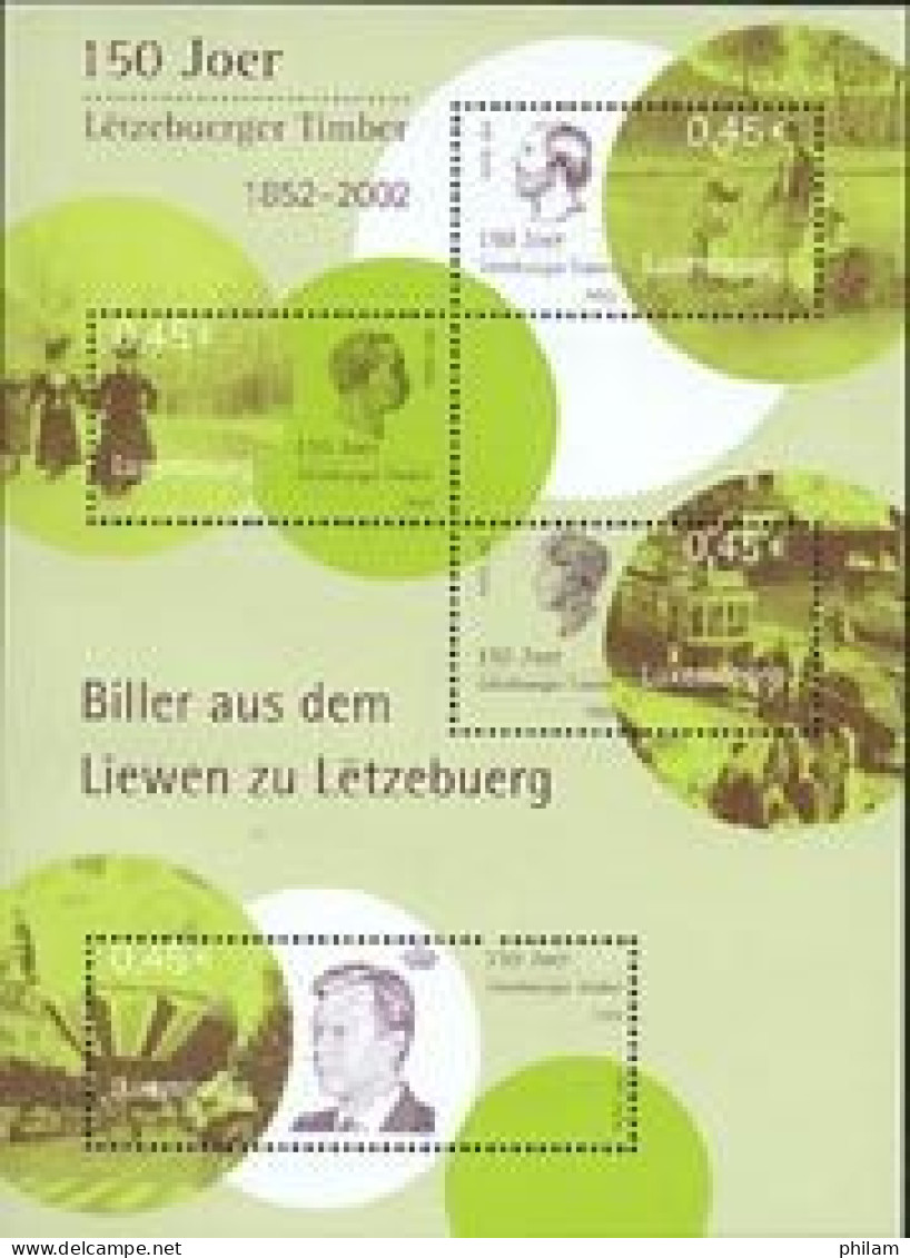 LUXEMBOURG 2002 - 150 Ans Du Timbre Luxembourgeois - BF - Blocks & Sheetlets & Panes