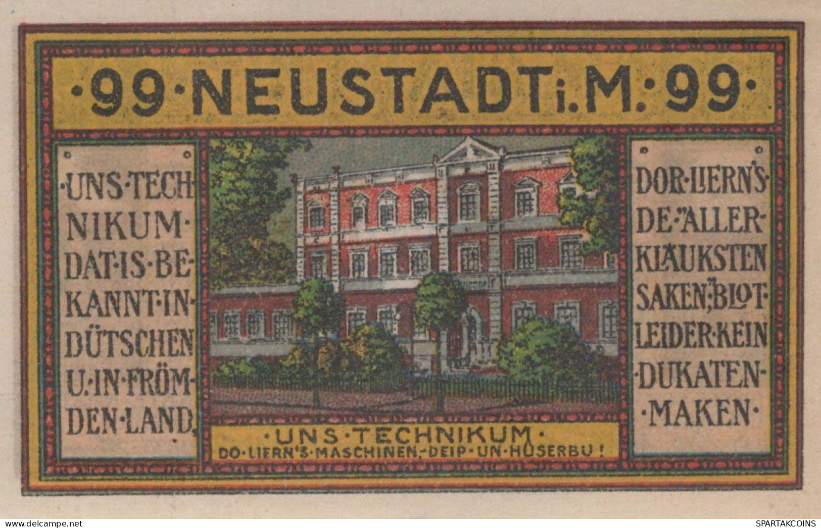 99 PFENNIG 1921 NEU IN MECKLENBURG Mecklenburg-Schwerin DEUTSCHLAND #PF667 - [11] Local Banknote Issues