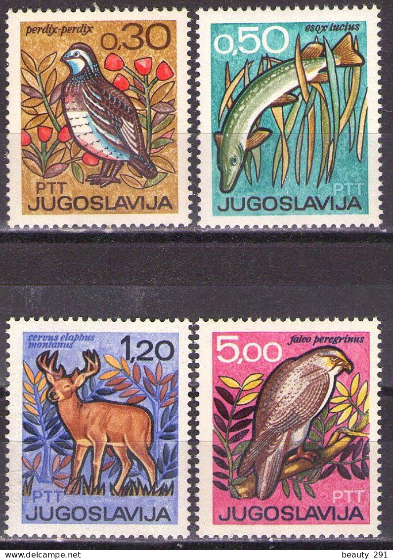 Yugoslavia 1967 - International Hunting And Fishing Exhibition In Novi Sad - Mi 1228-1231 - MNH**VF - Unused Stamps