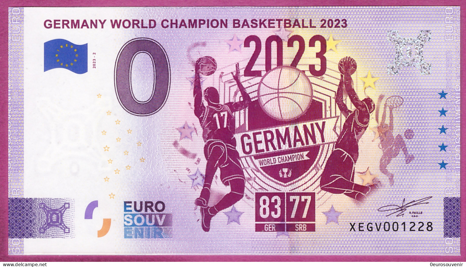 0-Euro XEGV 2023-2 GERMANY WORLD CHAMPION BASKETBALL 2023 - Essais Privés / Non-officiels