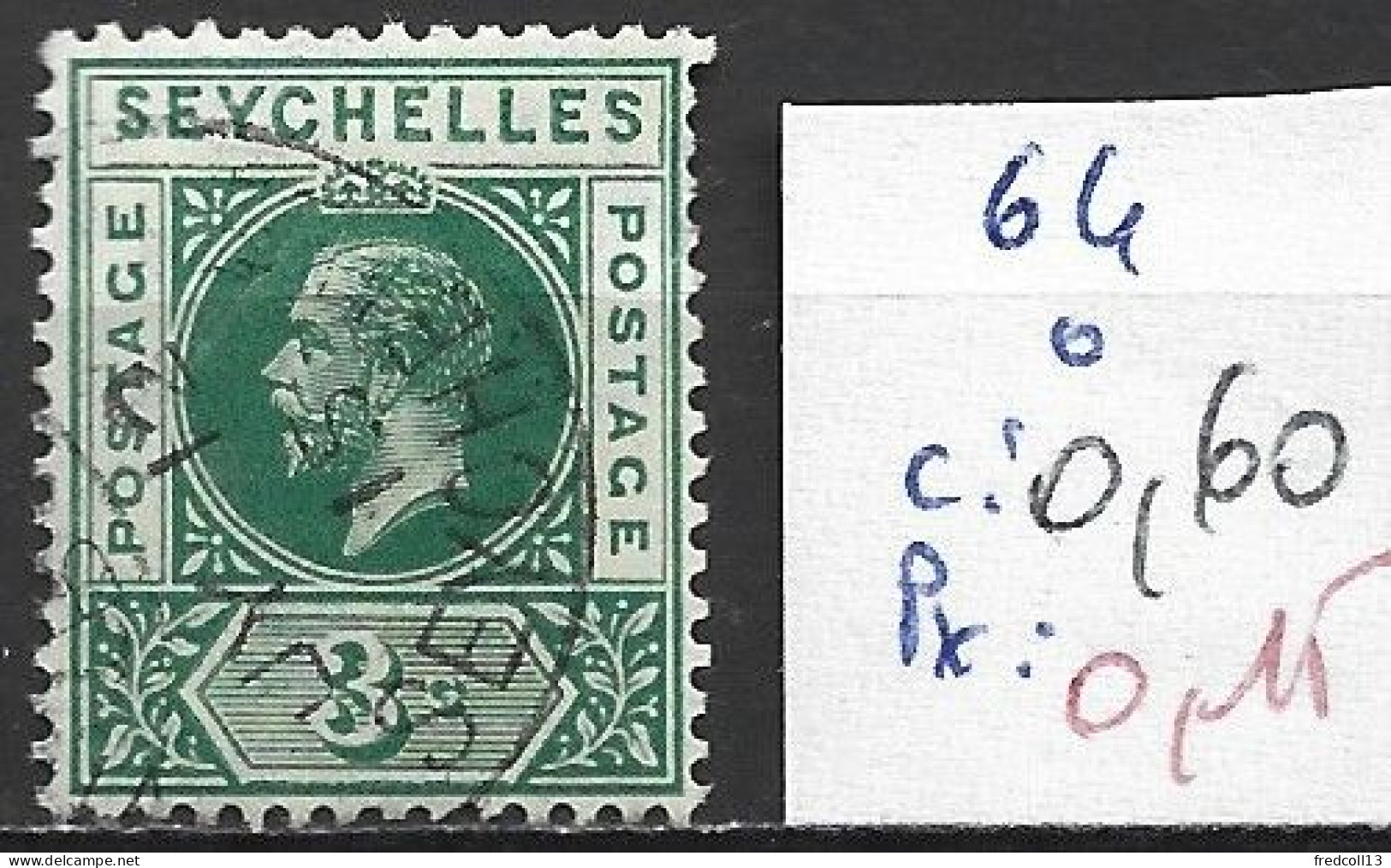 SEYCHELLES 64 Oblitéré Côte 0.60 € - Seychelles (...-1976)