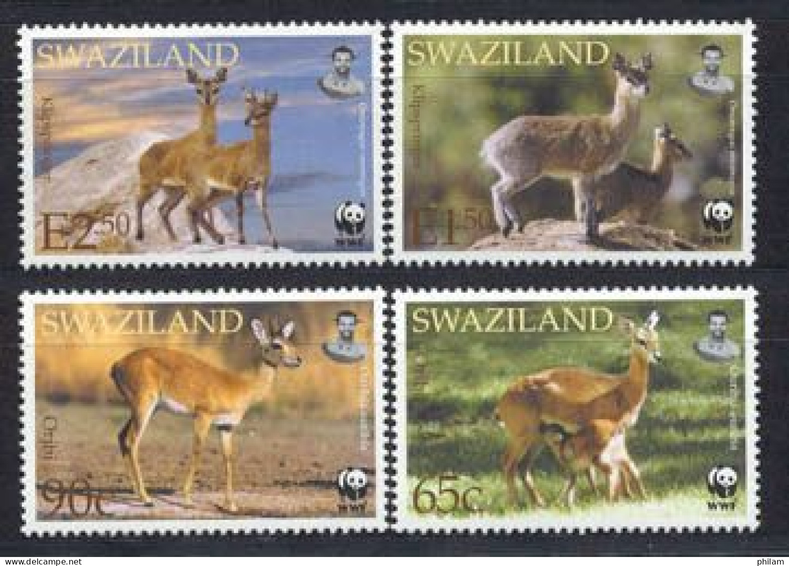 SWAZILAND 2001 - W.W.F. - Faune - Oribi - 4 V. - Ungebraucht