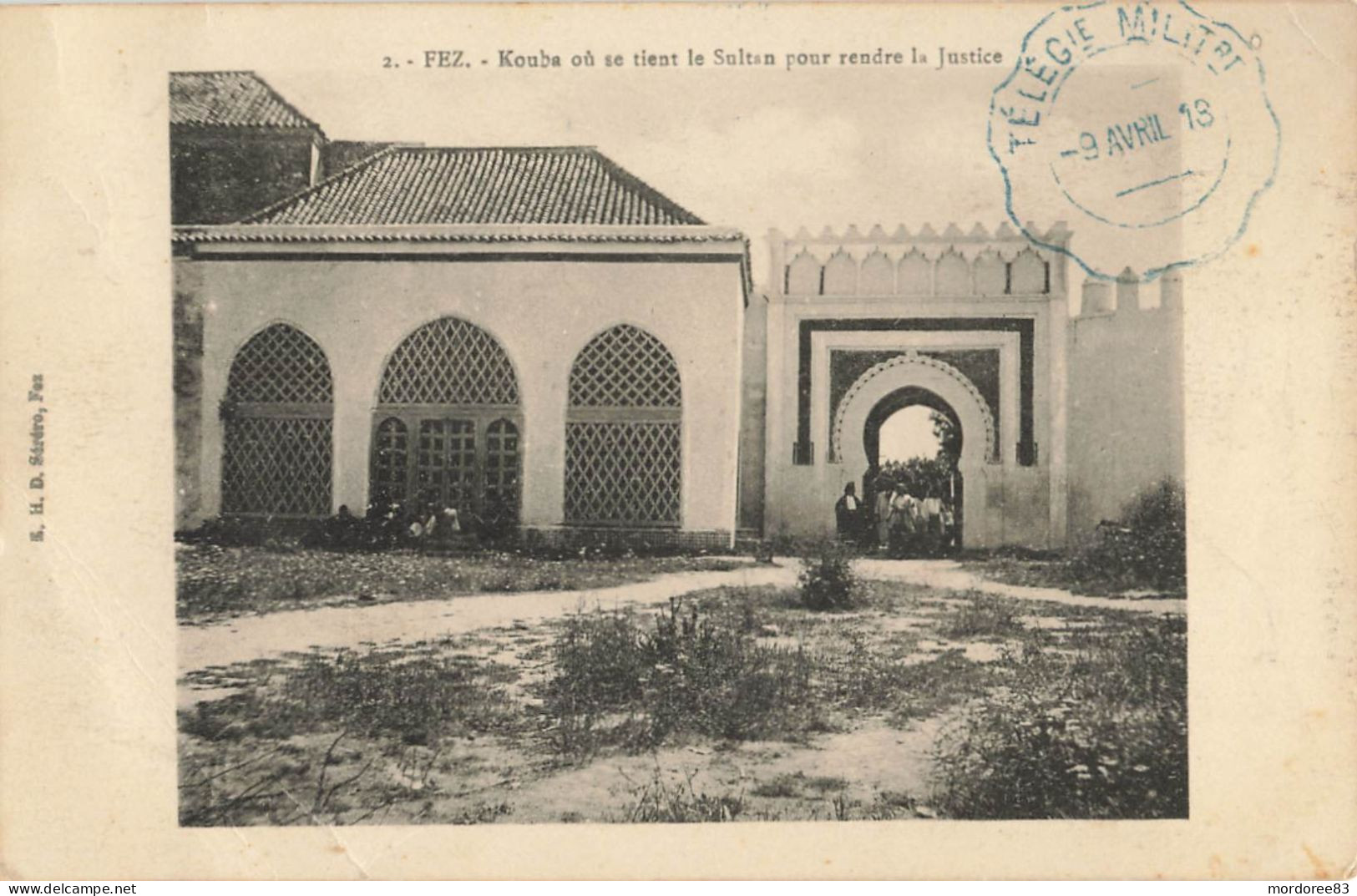 CARTE FM TRESOR ET POSTES FEZ 10/4/1918 CACHET TELEGRAPHIE MILITAIRE POUR BORDEAUX - Brieven En Documenten