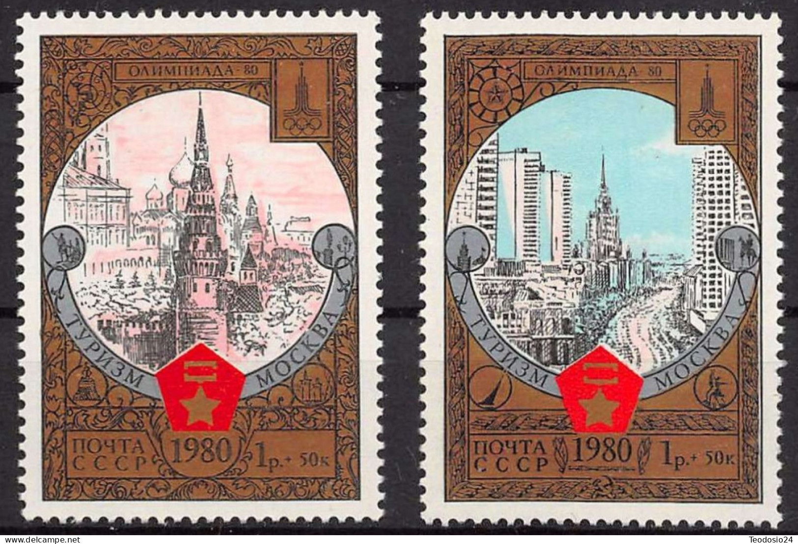 RUSIA 1980 - YVERT  4670/71  ** - Neufs