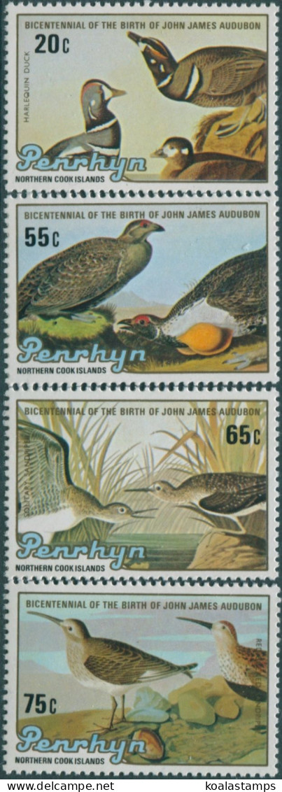 Cook Islands Penrhyn 1985 SG373-376 Birds Paintings Set MNH - Penrhyn