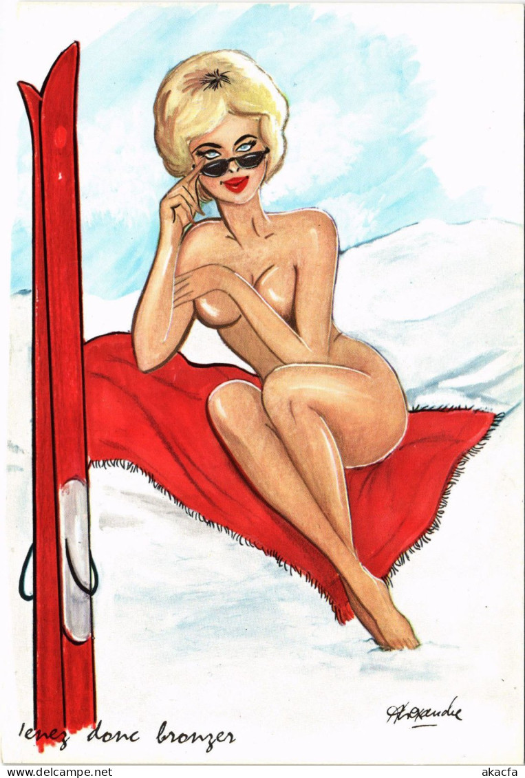 CPM AK Skiing Nude Woman PIN UP RISQUE NUDES (1410620) - Pin-Ups